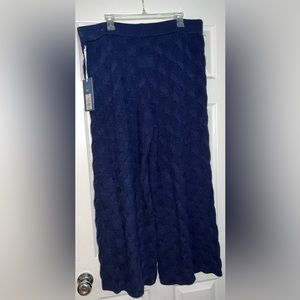 Navy blue knit pants from the sold out Rachel Comey x Target Collaboration